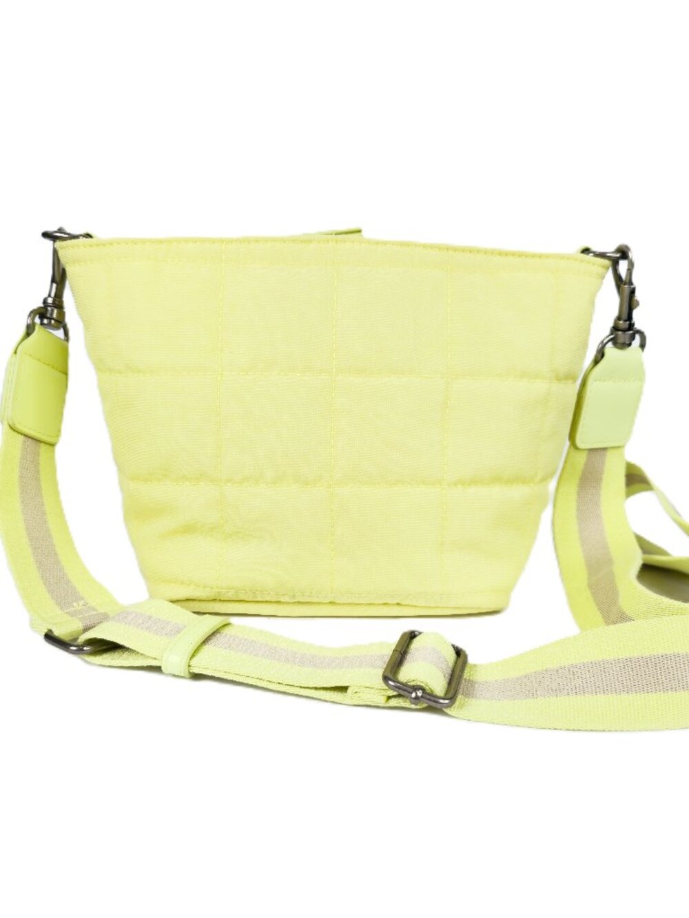 Universal Thread Women's Quilted Padded Crossbody Bag Neon Yellow Adjustable